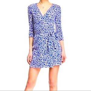 Diane von furstenburg wrap dress blue